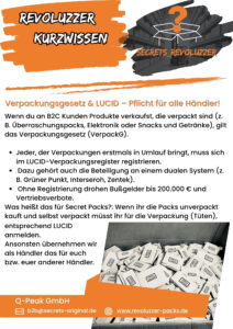 Revoluzzer Kurzwissen Bild in dem ein Text steht worin auf LUCID und soweit eingegangen wird. Speziell im Hinblick auf Secret Packs